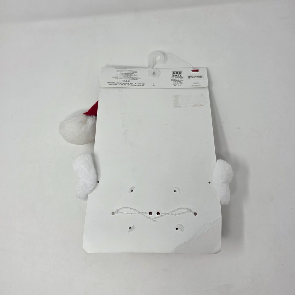 Disney Baby Mickey Mouse My First Christmas Santa‎ Hat and Socks 0-12 Months Red - Picture 2 of 6